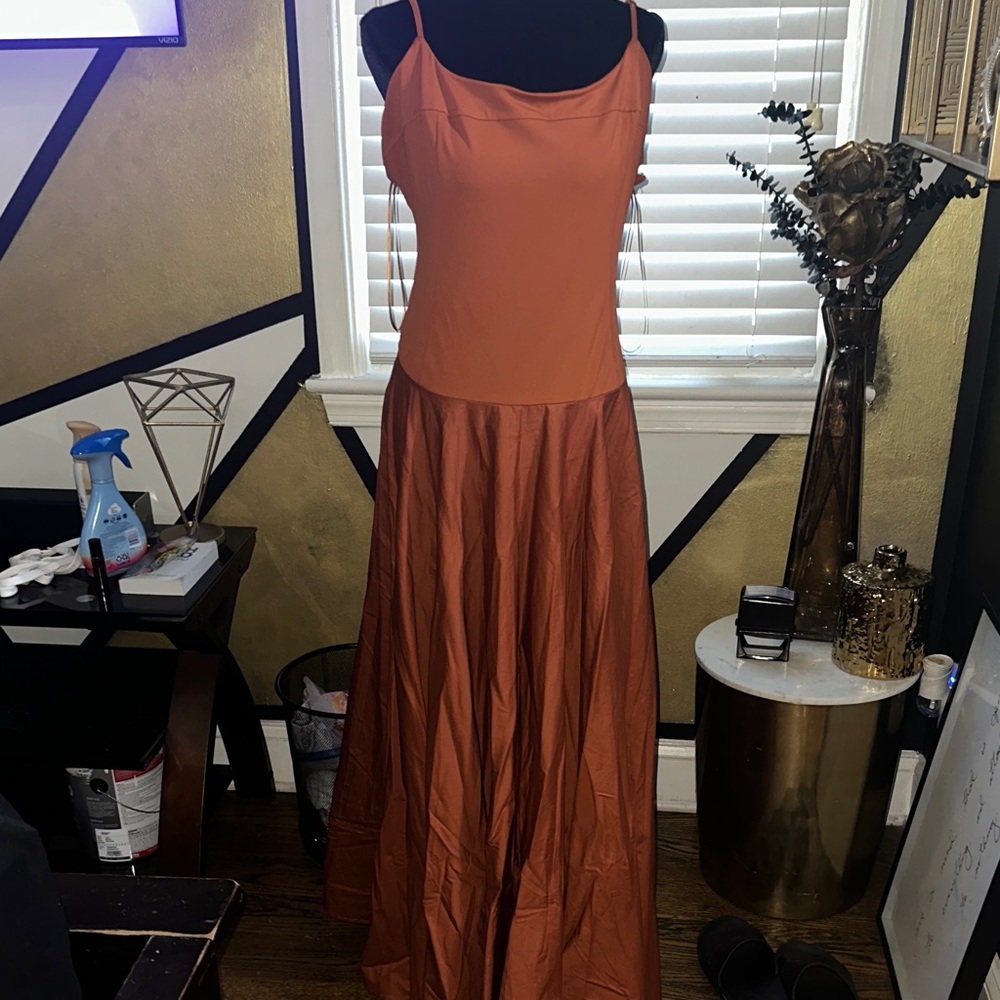Fashion Nova Reanae Drop Waist Maxi Dress